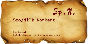 Szoják Norbert névjegykártya