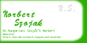 norbert szojak business card